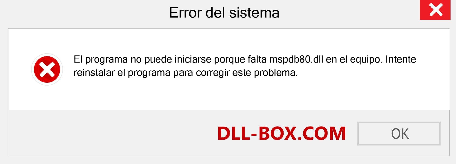 ¿Falta el archivo mspdb80.dll ?. Descargar para Windows 7, 8, 10 - Corregir mspdb80 dll Missing Error en Windows, fotos, imágenes